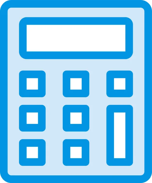 Icône Calculatrice Calcul Bancaire Dans Style Contour Rempli — Image vectorielle