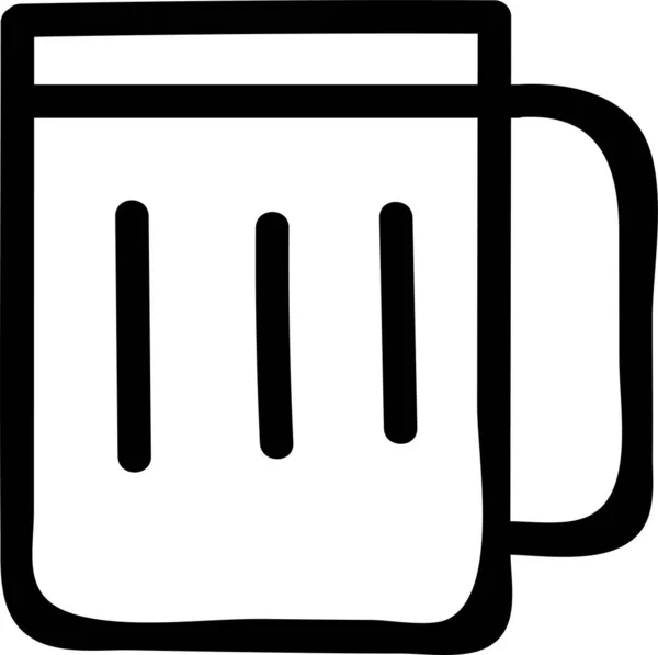 Alkol Çay Ikonu Ana Hatlarıyla — Stok Vektör