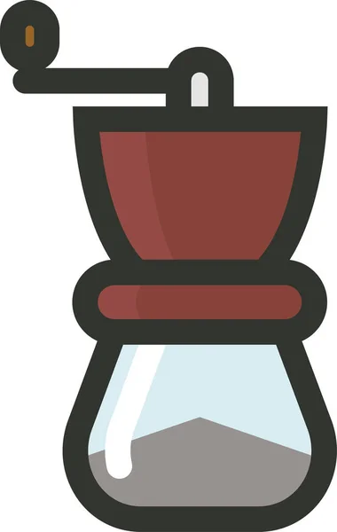 Ikona Szlifierki Kawy Fasolowej Stylu Wypełnionym — Wektor stockowy