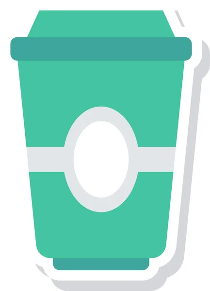 Break Coffee Cup Icon Flat Style — Stock Vector