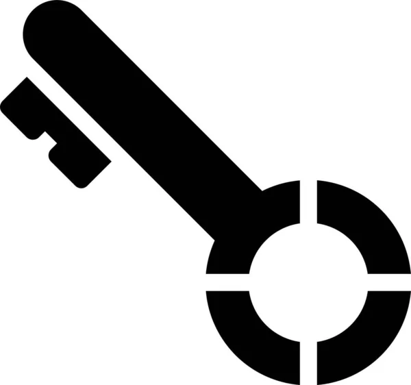 Ikona Klíčových Slov Cíle Zaměření Pevném Stylu — Stockový vektor
