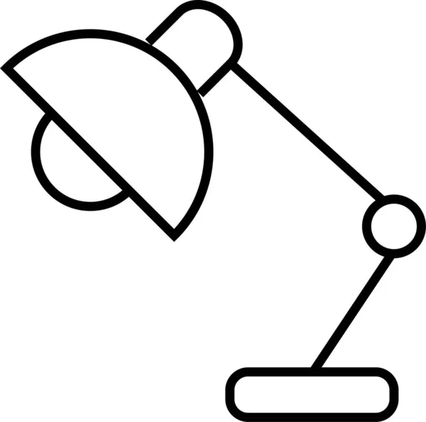 灯泡桌椅图标 轮廓风格 — 图库矢量图片