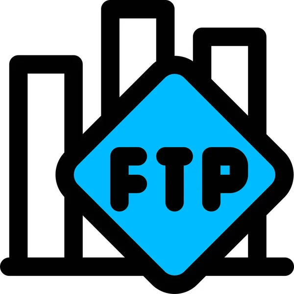 Analytics Ftp Stats Icon Filled Outline Style — Stock Vector