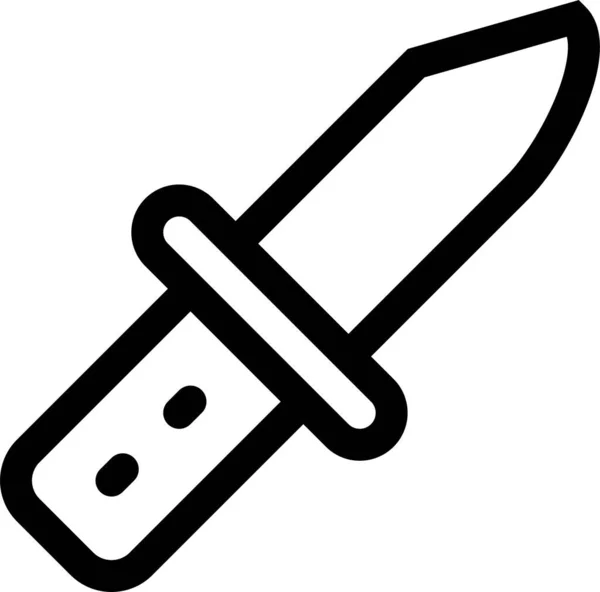 Значок Різаного Ножа Намальованому Стилі — стоковий вектор