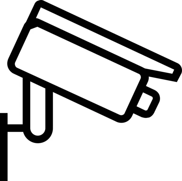 Ikona Ochrony Kamery Cctv Stylu Zarysu — Wektor stockowy