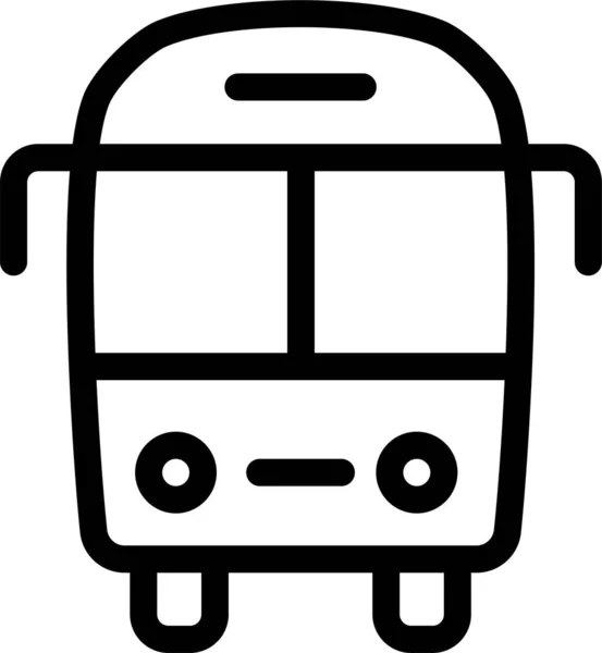 Icono Transporte Autobuses Automóvil Estilo Esquema — Vector de stock