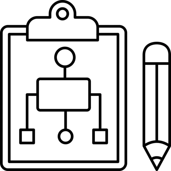 Буфер Обміну Створює Піктограму Редагування Стилі Контурів — стоковий вектор