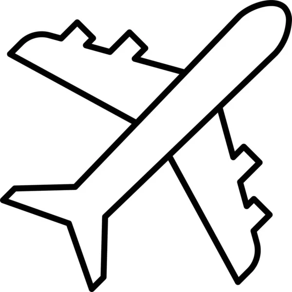Avión Avión Icono Viaje — Vector de stock