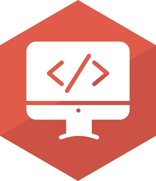 Coding Development Html Icon Badge Style — Stock Vector