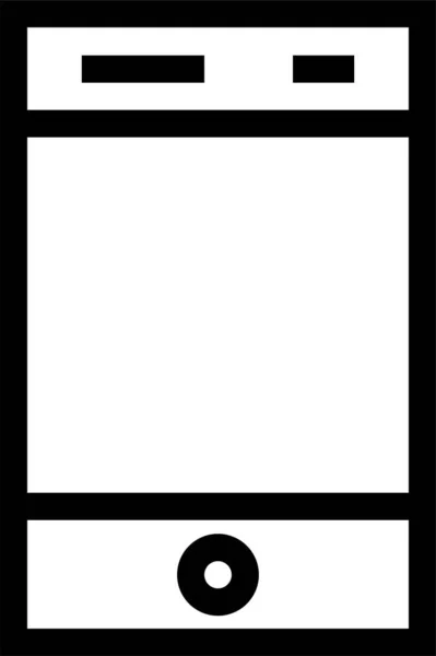 Ikona Urządzenia Telefonu Komórkowego Zarysie — Wektor stockowy