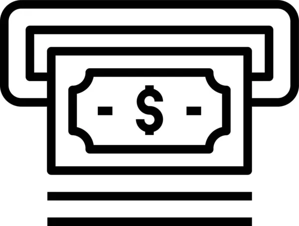 Icono Máquina Dinero Atm — Vector de stock