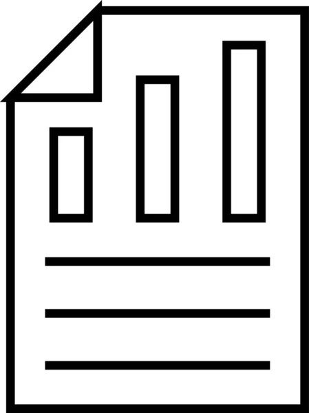 Icono Del Proyecto Gráfico Archivo Estilo Esquema — Archivo Imágenes Vectoriales