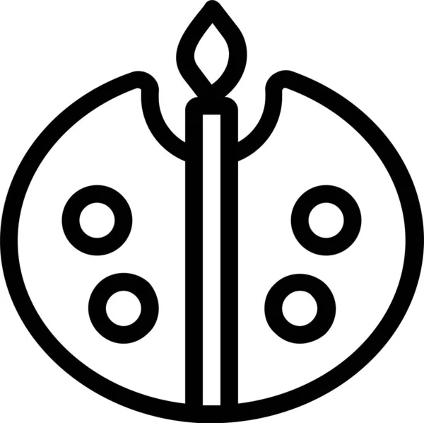 Pinsel Symbol Umrissstil — Stockvektor