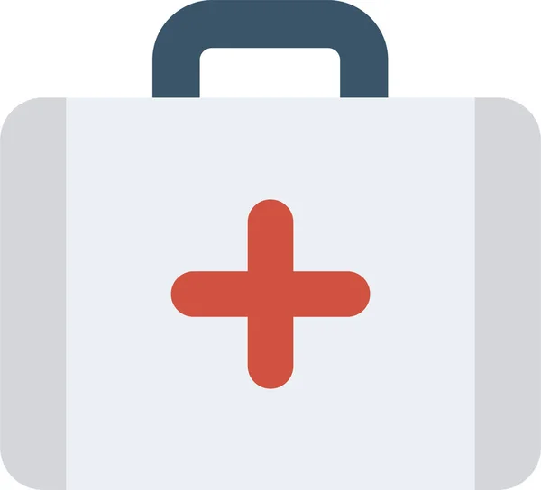 Bag Briefcase Healthcare Icon Flat Style — Stock Vector