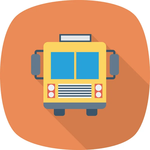 Bus School Schoolbus Icon Flat Style — Stock Vector