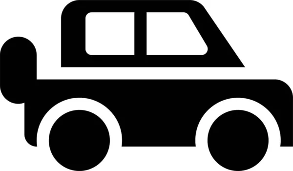 Auto Jeep Icône Publique Dans Style Solide — Image vectorielle