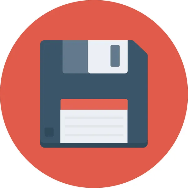 Diskette Floppy Disk Icon Flachen Stil — Stockvektor