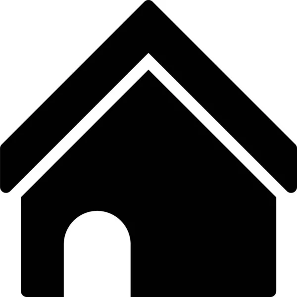 Inmueble Casa Icono Estilo Sólido — Vector de stock