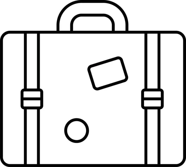 Bag Luggage Travel Icon Outline Style — Stock Vector