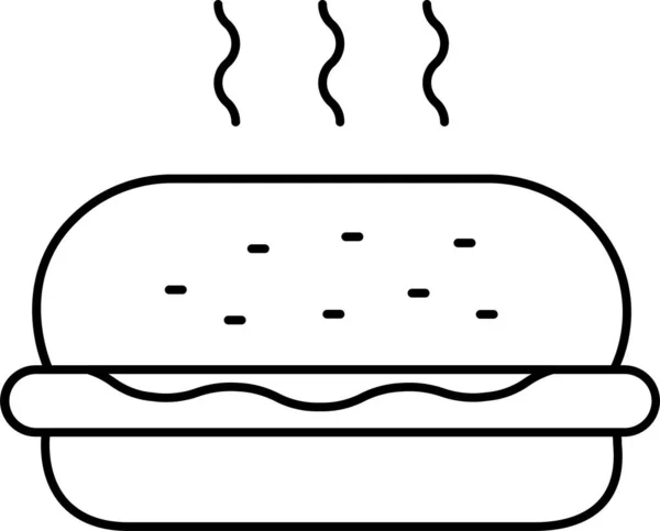 Бургер Їжа Сендвіч Значок — стоковий вектор