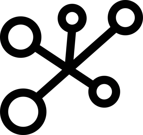 Affiliated Connection Network Icon Umriss Stil — Stockvektor
