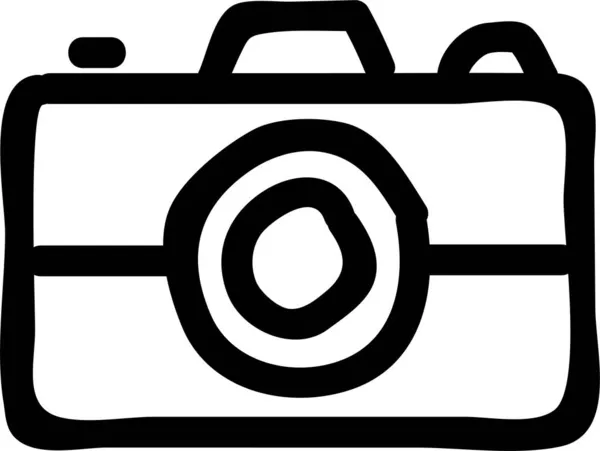 Цифрова Іконка Пристрою Фотоапарата Стилі Контур — стоковий вектор