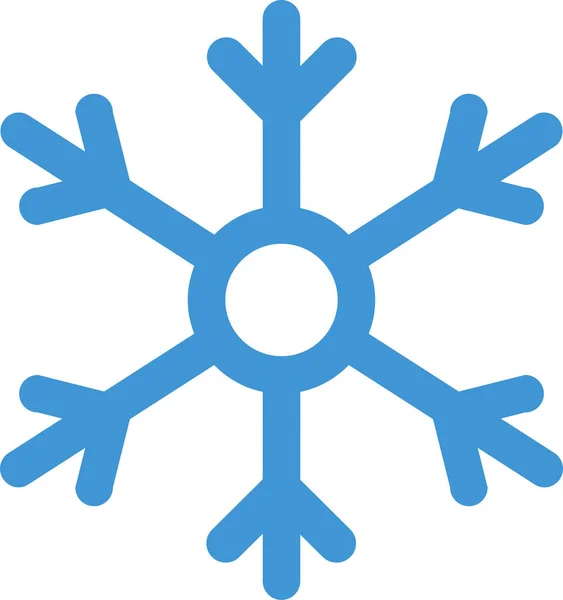 Meteorologie Sníh Led Ikona Plochém Stylu — Stockový vektor
