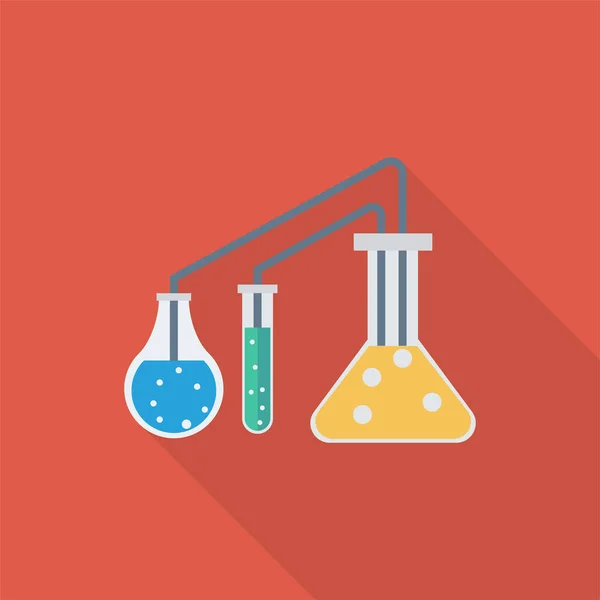 Chemistry Experiment Lab Icon Badge Style — Stock Vector