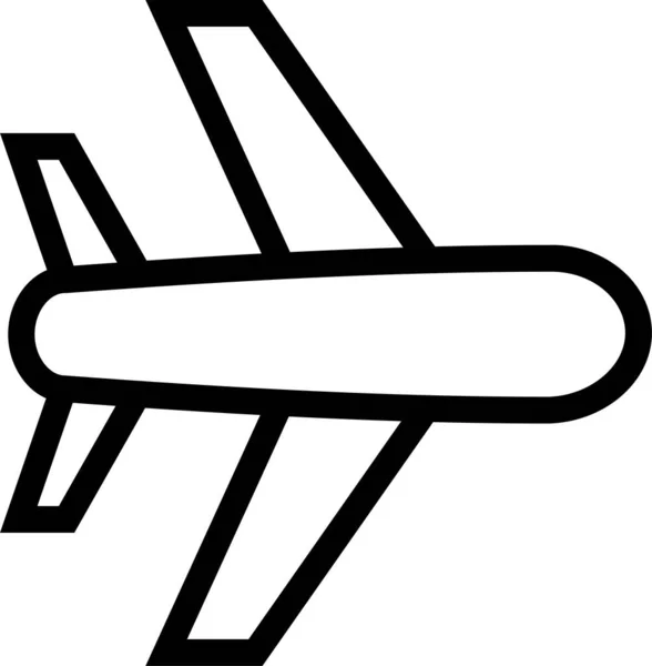 Airbus Airliner Icono Avión Estilo Esquema — Archivo Imágenes Vectoriales