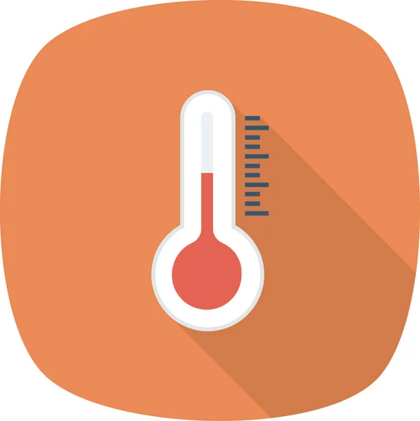 Heat Temperature Temperature Measurer Icon Flat Style — Stock Vector