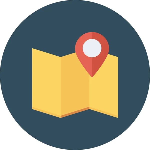 Address Gps Icon Flat Style — стоковый вектор