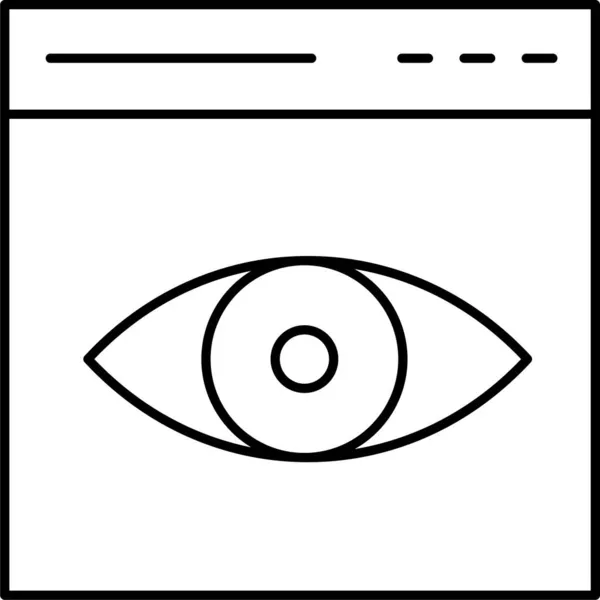 Browser Symbol Zur Online Ansicht — Stockvektor