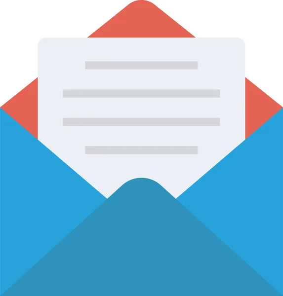 Enveloppe Icône Message Courrier Dans Style Plat — Image vectorielle