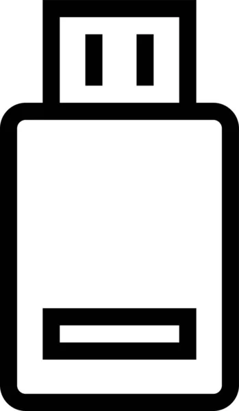 Icône Flash Lecteur Câble Dans Style Outline — Image vectorielle