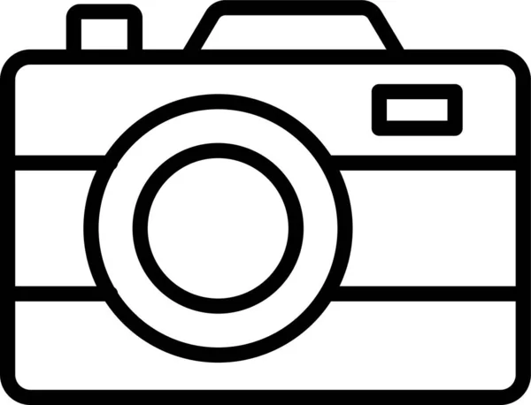 Camera Photo Icon Outline Style — Stock Vector