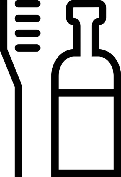 Μπουκάλι Βούρτσα Καθαρίζοντας Εικονίδιο Στυλ Περίγραμμα — Διανυσματικό Αρχείο