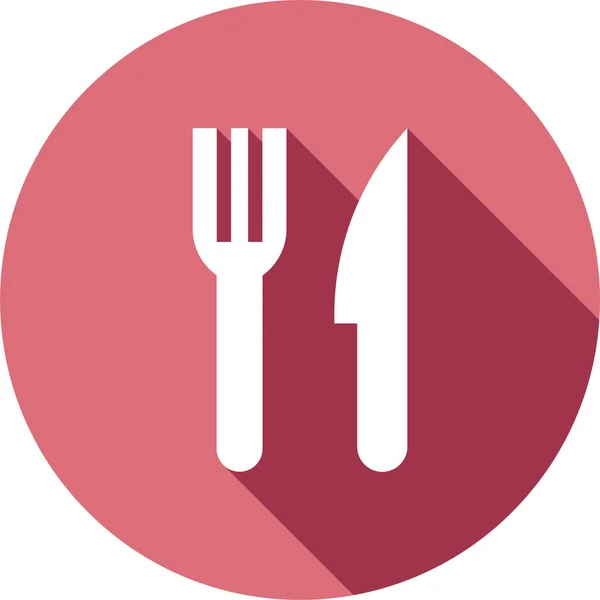 Іконка Кухонної Виделки Їжі Довготілому Стилі — стоковий вектор