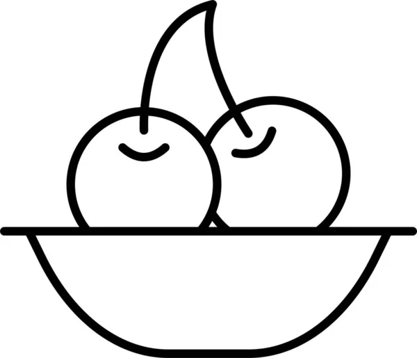 ไอคอนอาหารเชอร เบอร ในสไตล บรรท — ภาพเวกเตอร์สต็อก