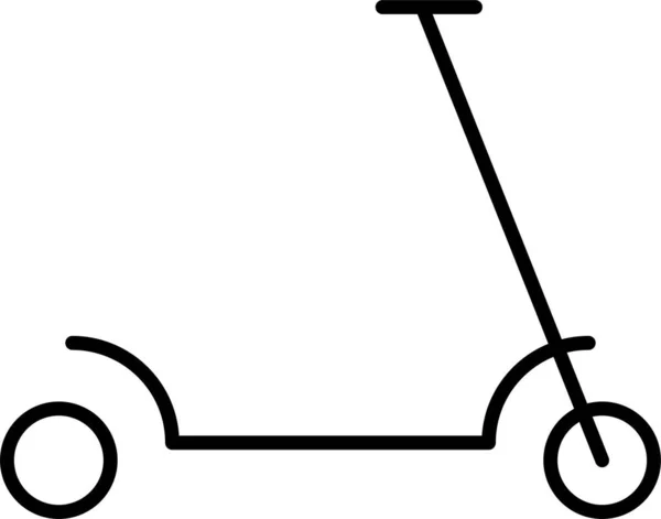 Auto Bicicleta Icono Bicicleta Estilo Del Esquema — Vector de stock