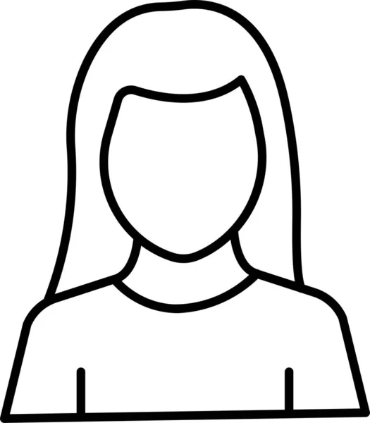 Mujer Mujer Icono Persona — Vector de stock