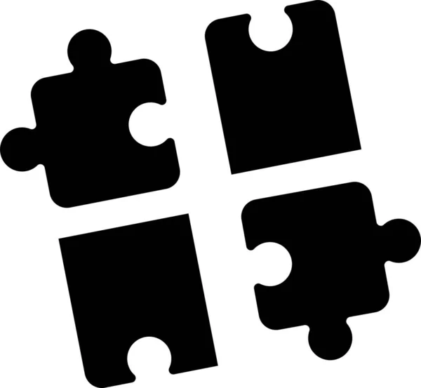 Puzzle Solución Icono Estrategia Estilo Sólido — Vector de stock