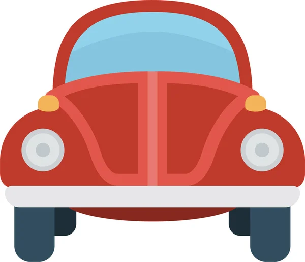 Ikon Perjalanan Penggerak Mobil Dalam Gaya Datar - Stok Vektor