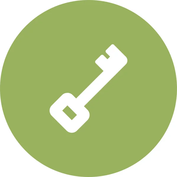 Schlüsselschloss Privatsphäre Symbol Flachen Stil — Stockvektor