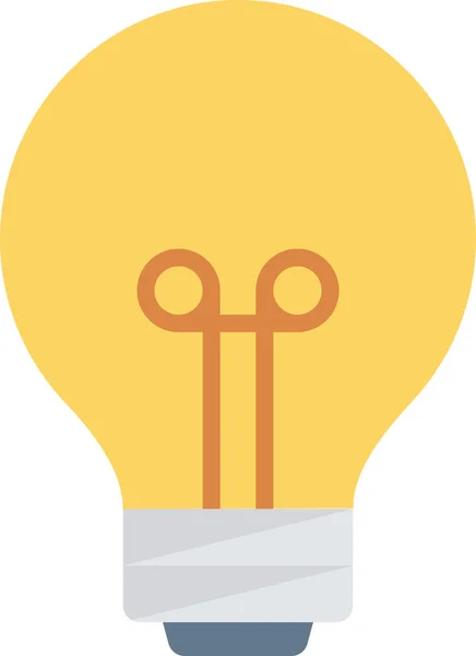 Glühbirne Kreativität Elektrizitäts Ikone Flachen Stil — Stockvektor