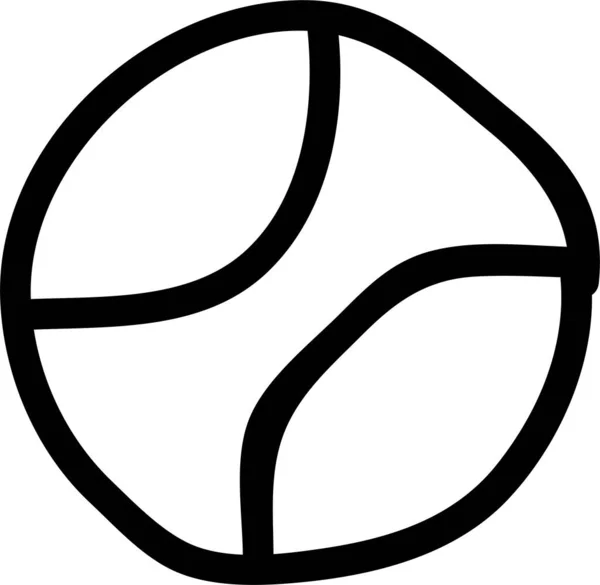 Икона Фитнеса Игры Крикет Ручном Стиле — стоковый вектор