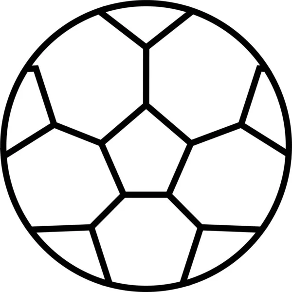 Icône Terrain Jeu Football Dans Style Contour — Image vectorielle
