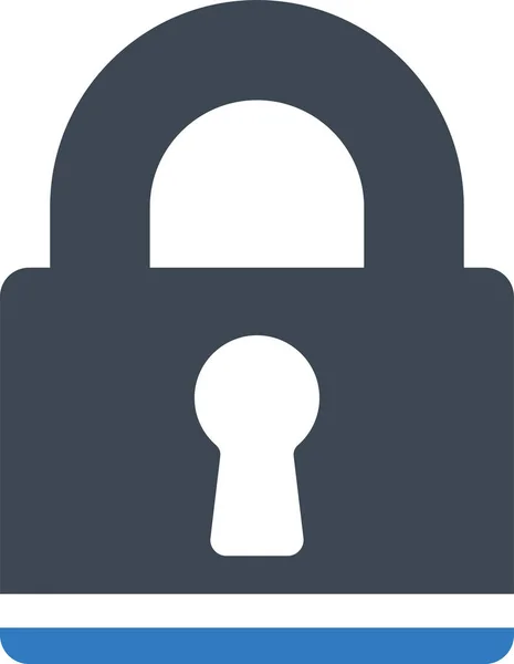 Bloqueo Protección Icono Seguridad Estilo Sólido — Archivo Imágenes Vectoriales