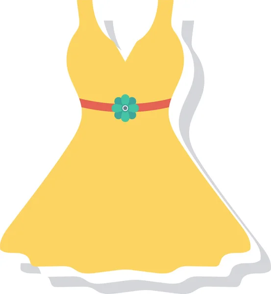 Ρούχα Φόρεμα Εικονίδιο Επίπεδο Στυλ — Διανυσματικό Αρχείο