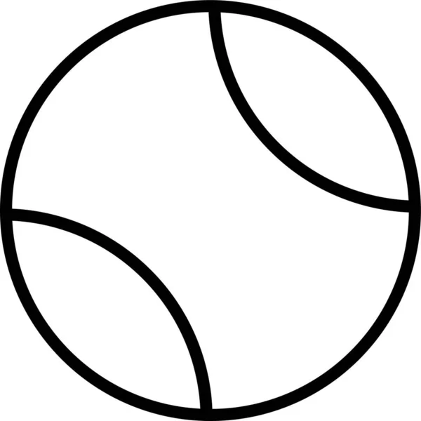 Иконка Теннисного Мяча Стиле Абриджа — стоковый вектор