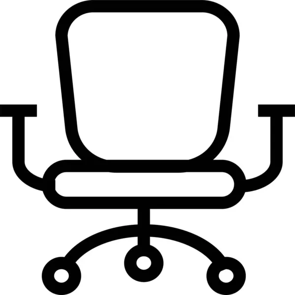 椅子の装飾家具のアイコン概要スタイル — ストックベクタ